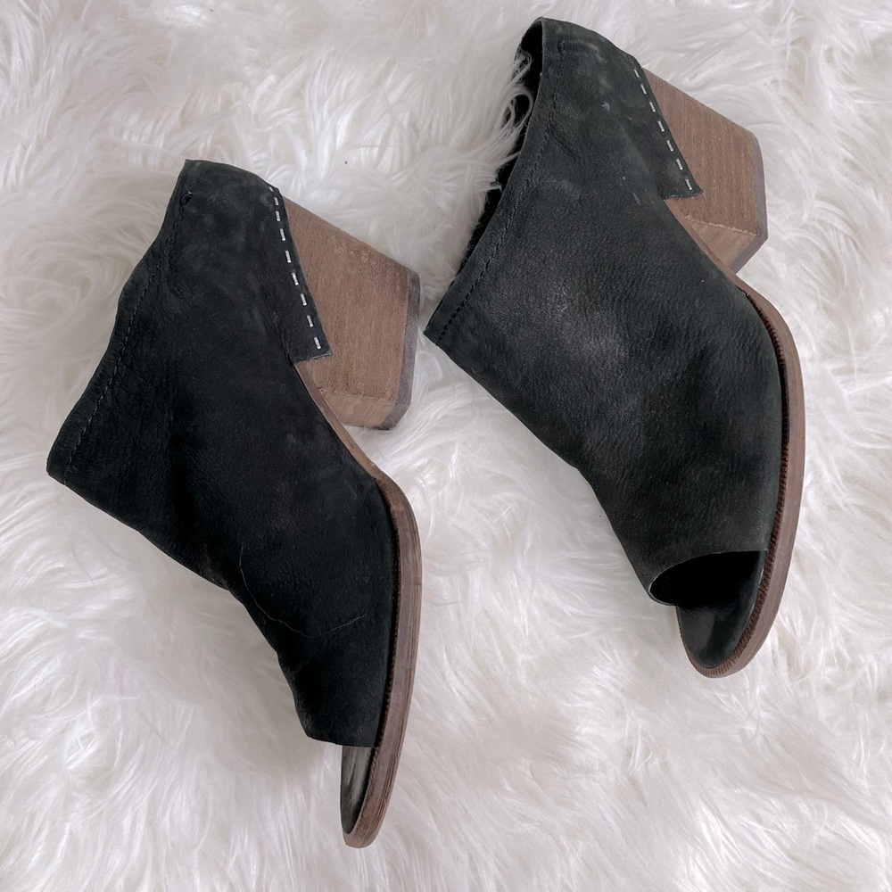 Dolce Vita Suede Open-toe Block Heel Mules Sz 9.5